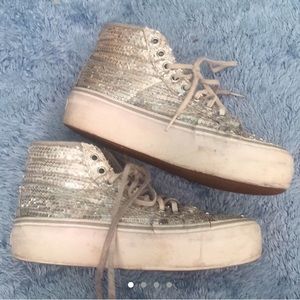 Sequin Platform Sk8 Hi Vans🖤